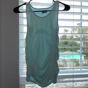 light blue running shirt